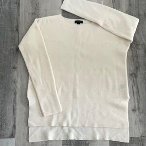 SAKS fifth avenue cashmere sweater tunic ribbed knit women XS oversized